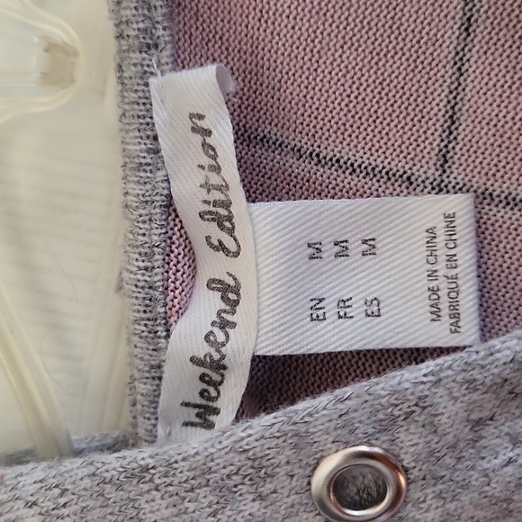 Weekend Edition FLANNEL Hooded Shirt Size Medium - Picture 4 of 6